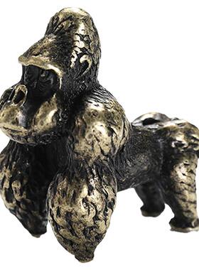 合金实心大猩猩模型茶宠金刚小摆
