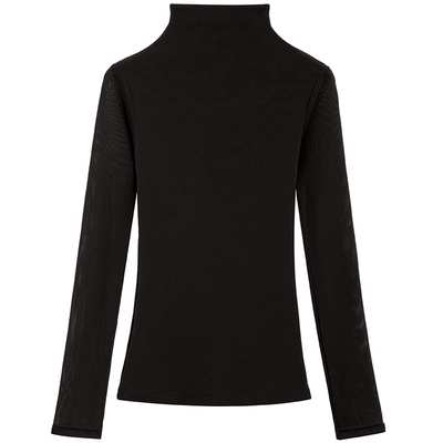 高弹力记忆网纱打底衫3年不变形