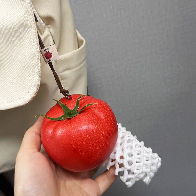 仿真番茄西红柿挂件钥匙扣书包汽车内载小装饰品创意可爱稀奇古怪