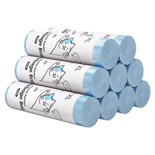 青崎可降解垃圾袋家用加厚厨房手提抽绳式大号免撕桉树驱蚊清洁袋