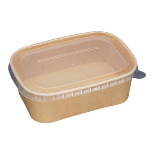 网红一次性国潮牛皮纸打包盒长方形碗外卖饭盒炒面轻食餐盒中国风