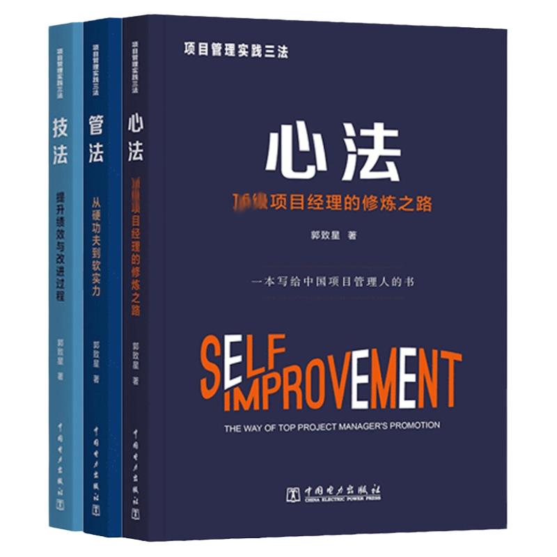 项目管理实践三法 心法+管法+技法 郭致星 项目经理的修炼之路 从硬功夫到软实力 提升与改进过程 电力出版社培训教材书籍