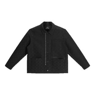 太平鸟男装肌理感休闲夹克秋季宽松提花茄克行政外套潮