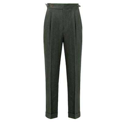 CULTUM春夏那不勒斯高腰亚麻西裤