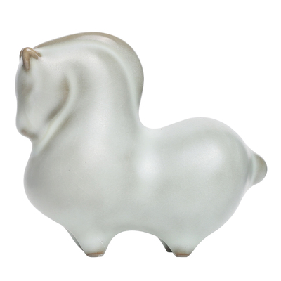 汝窑茶宠摆件开片可养