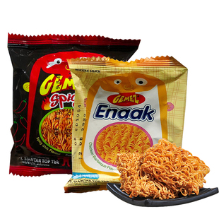 印尼网红小鸡面GEMEZ ENAAK香脆点心干脆小鸡掌心面烧烤鸡肉味16g