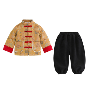 男童拜年服马年国风套装2026新款儿童唐装新中式宝宝喜庆过年衣服