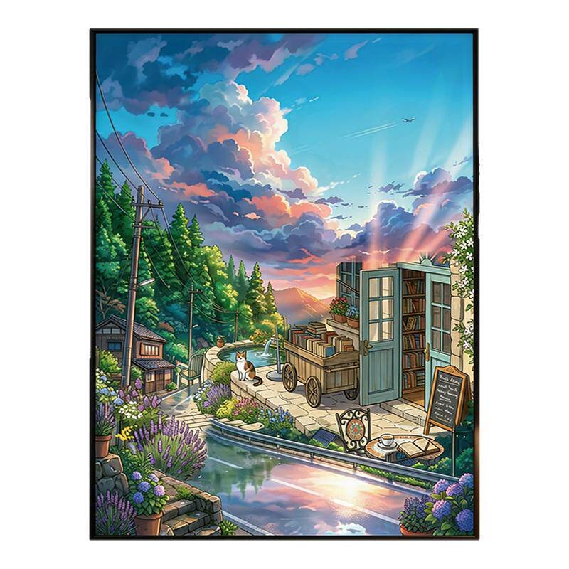 宫崎骏治愈系装饰画客厅沙发卧室现代装饰画