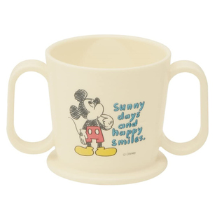 日本Skater米奇宝宝双耳把手刷牙学饮果汁牛奶直饮训练水杯 200ml