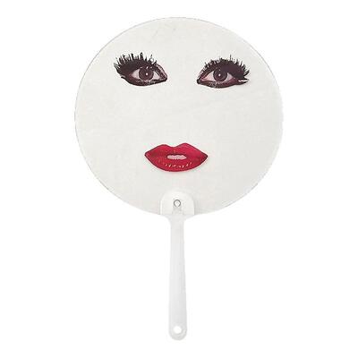 搞怪雷迪嘎嘎扇子透明圆扇