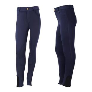 儿童马术马裤贴布马裤防滑耐磨春夏秋黑色骑马裤男女马术装备服装