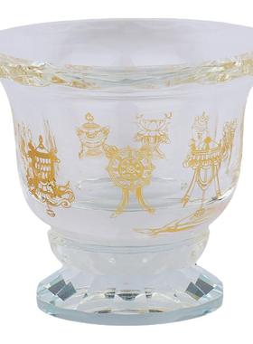 水晶玻璃佛堂摆件民族风客厅装饰