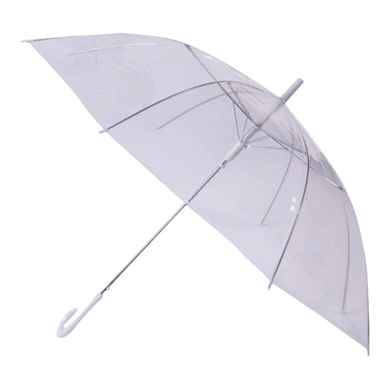 小清新网红女马卡龙纤维骨透明雨伞