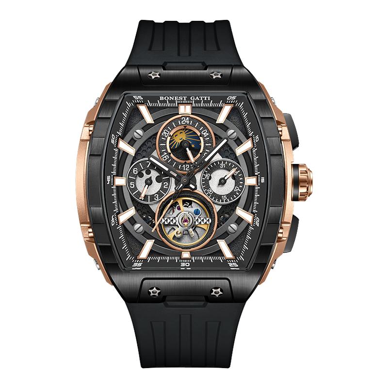 2025年新款布加迪手表多功能全自动机械表潮流防水时尚男士腕表