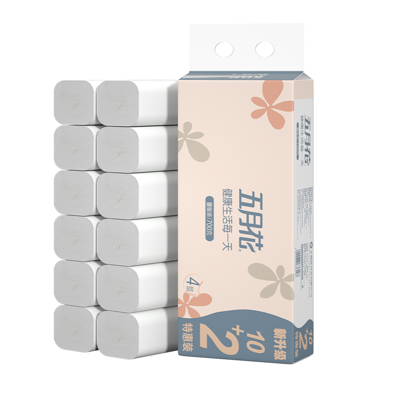 五月花无芯卷纸经典系列12卷/提U