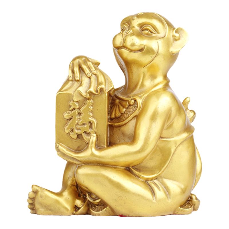 纯铜摆件生肖猴中式工艺品中式