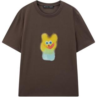 【商场同款】太平鸟 25夏新款Jon Burgerman可露丽风T恤A3CNF2336