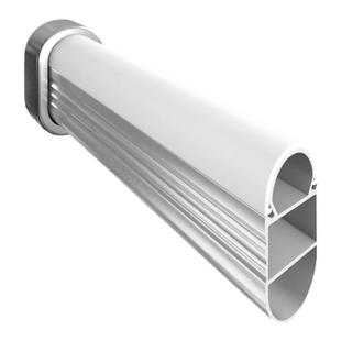 静音挂衣杆衣柜防滑椭圆形衣杆衣帽间加厚定制横杆衣托法兰座固定