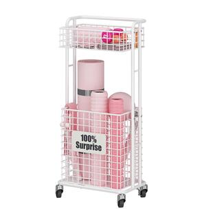 瑜伽垫收纳筐运动健身器材置物架家用可移动羽毛球篮球类收纳架子