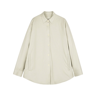 LESS秋冬衬衣式短款羽绒服女休闲轻薄款90白鸭绒外套女2O0C12690