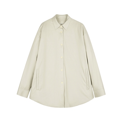 LESS衬衣式短款羽绒服女90白鸭绒