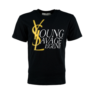 TGFCLUB美式街头潮牌嘻哈RAPPER印花恶搞修身弹力/宽松短袖T恤