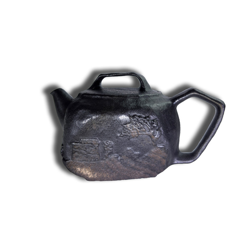 冰碛岩原石雕刻手工功夫茶壶
