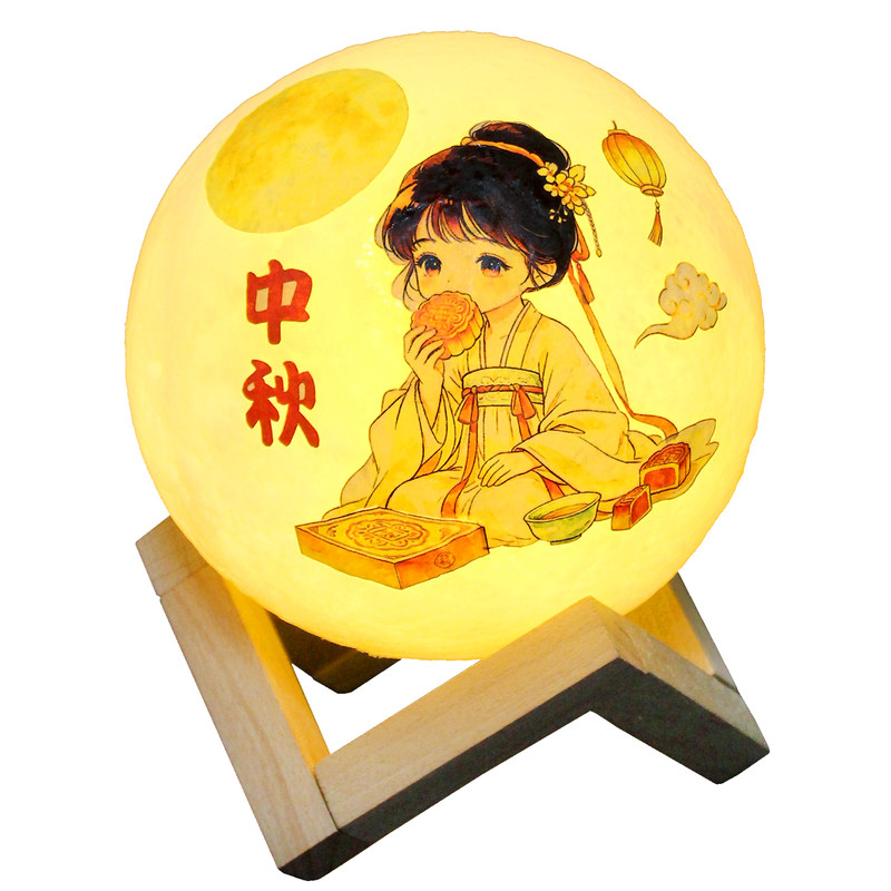 中秋节手工diy台灯月球灯笼玉兔儿童学生幼儿园传统节日活动礼物