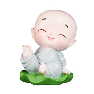 小和尚汽车内饰品摆件中控台车载高档创意个性潮可爱摇头装饰用品