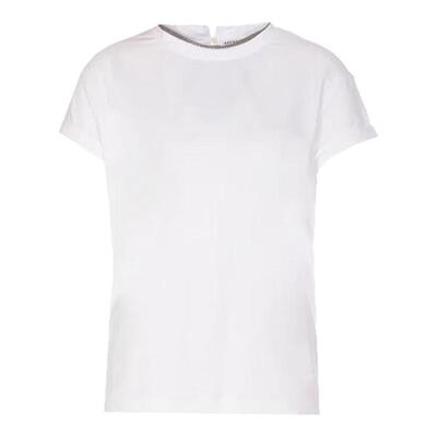 BC/BRUNELLO CUCINELLI 女士圆领套头钉珠甜美短袖T恤银泰 301604