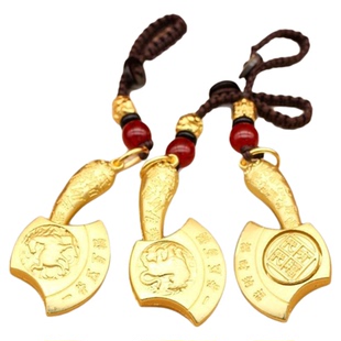 2026新款代代有福挂件招财进宝转转斧头随身十二生肖钥匙扣