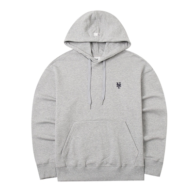 MLB官方男女情侣卫衣灰色时尚套头上衣连帽衫宽松运动服3AHDB0144