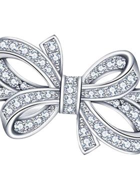 莫桑石碎钻蝴蝶结戒指