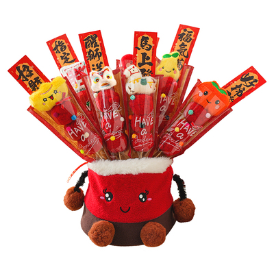 2026新年装饰贺年拍照道具毛绒冰糖葫芦过年春节场景年味氛围布置