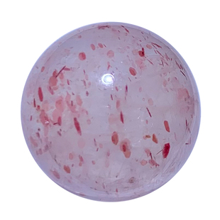 天然草莓晶球单珠配件桃花色老矿白水体水晶吊坠甜美饰品闺蜜礼物