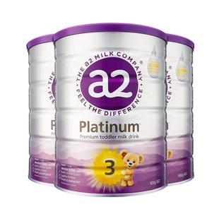 【自营】a2紫白金3段婴幼儿牛奶粉1岁以上成长乳粉900g*3罐