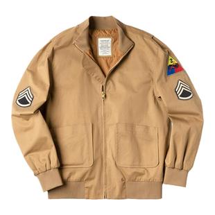 马登工装美式复古二战狂怒坦克服战术夹克阿美咔叽军版立领外套男