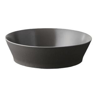 CenttiHome 韩国进口odense餐具 陶瓷 浮雕 大号深盘 汤盘 棕色