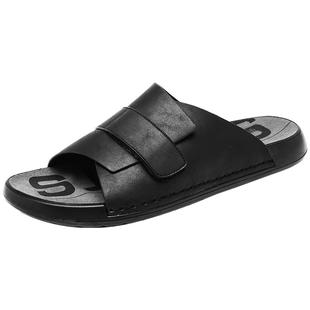 公牛世家真皮勃肯拖鞋男夏季高级感凉鞋夏天青少年高端网红凉拖鞋