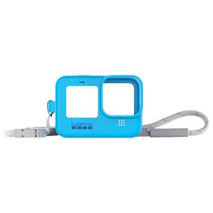 GoPro运动相机配件 蓝色硅胶保护套+挂绳 适用HERO13/12/11/10/9