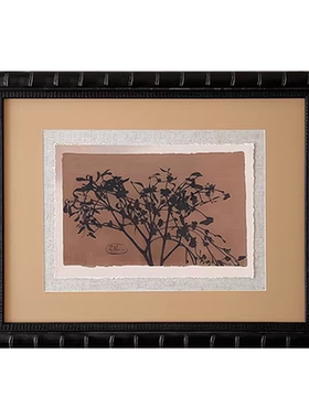 树影婆娑中古风客厅沙发背景组合画小众艺术装饰画矮柜侘寂风挂画