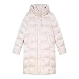 PSALTER诗篇盐缩缎面光泽几何菱格压胶充绒长羽绒服2025冬款