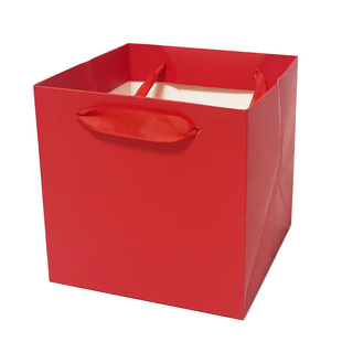 10个包邮方形加宽底鲜花包装蜂蜜袋礼品手提纸袋茶叶手拎打包袋