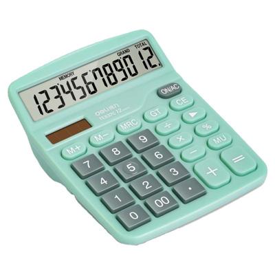 得力12位大屏双电源计算器