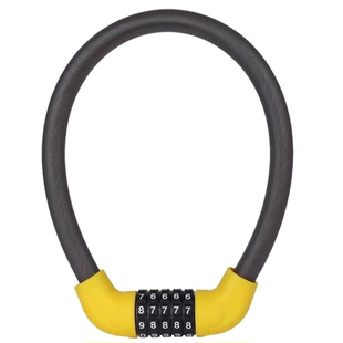 ESLnf自行车锁密码锁防盗安全防护链条锁健身运动装备钢缆锁密码