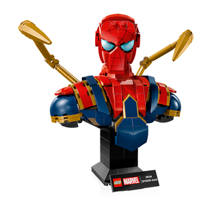 乐高官方旗舰店正品76326漫威钢铁蜘蛛侠半身像积木玩具礼物摆件