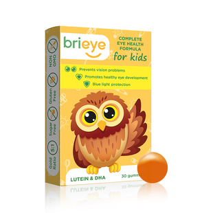 brieye珍悦目儿童专利叶黄素护眼dha青少年学生鱼油视力叶黄素