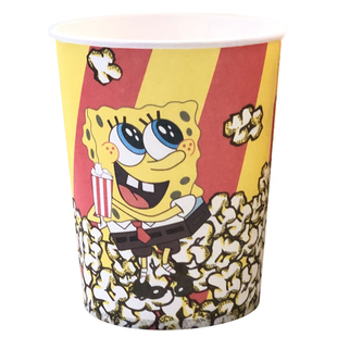 包邮一次性爆米花桶卡通纸桶32A46A电影院专用包装桶纸盒杯子定制