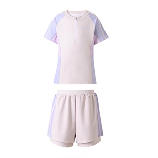 迪士尼儿童泳衣女童中大童青少年专用2026新款带胸垫分体温泉泳衣