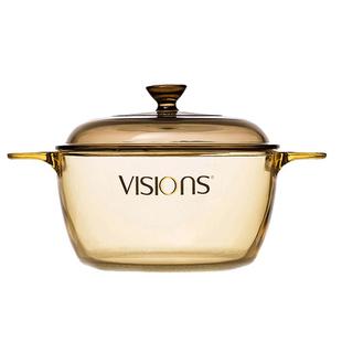 康宁家用高硼硅玻璃炖锅奶锅蒸煮锅可明火直烧耐高温透明玻璃汤锅